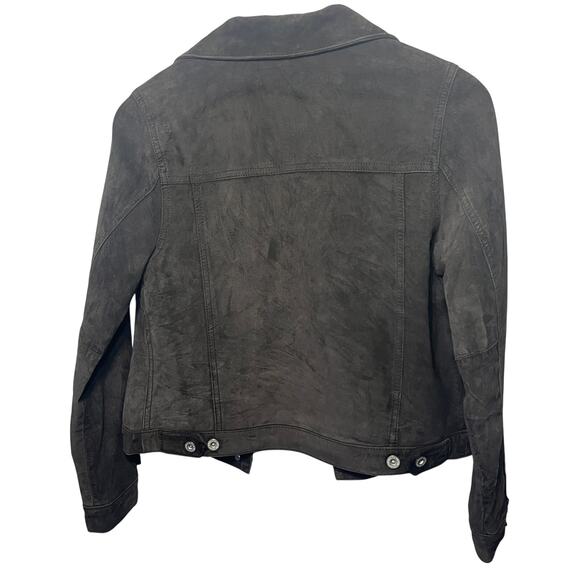 Eddie Bauer Seattle Suede Brown Leather Silver Button Washable Casual Comfy PS - Picture 4 of 7